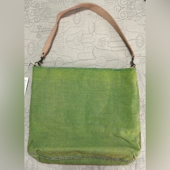 NWT Jenna Bee x Free People Cactus Silk Tote Green - Picture 5 of 11